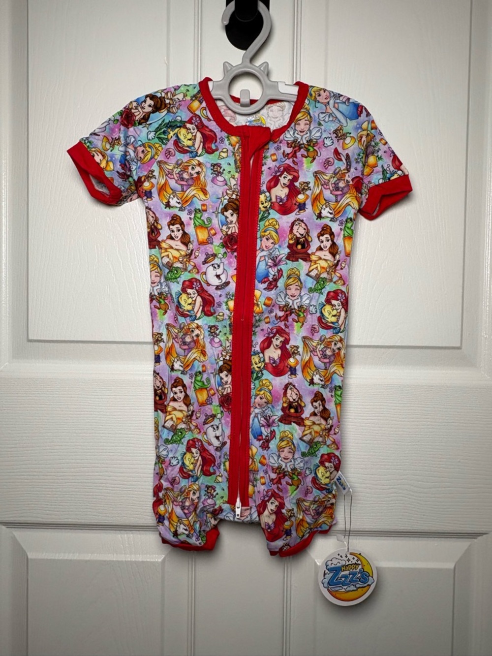 Happy Zzz’s Disney Princess Bamboo Shorty Zippy Pajamas 18-24M NWT
